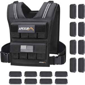 APEXUP Weight Vest with Reflective Stripe for Walking